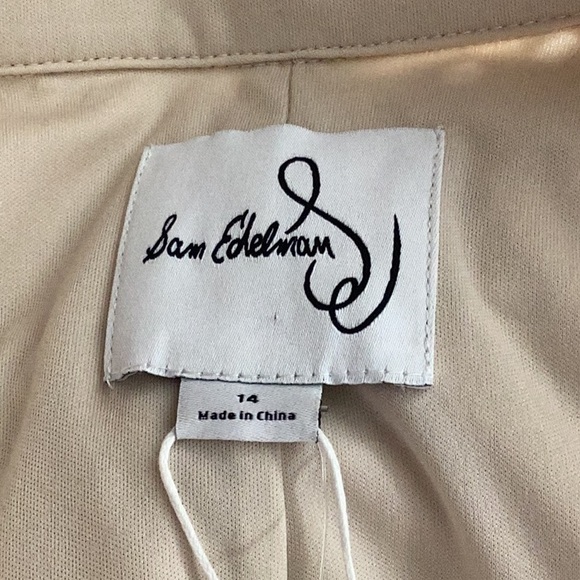 NWT SAM EDELMAN Schiffli Mini Shirtdress Puff Sleeve Eyelet Size 14 - Picture 11 of 13